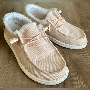 Hey Dude Wendy Corduroy Shoe- Light Pink- Women’s 8